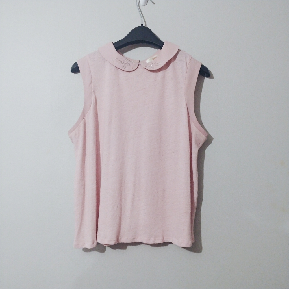 Lauren Conrad Pink Sheer Top